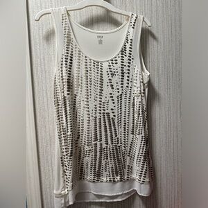 Ana white tank dress shirt size Medium